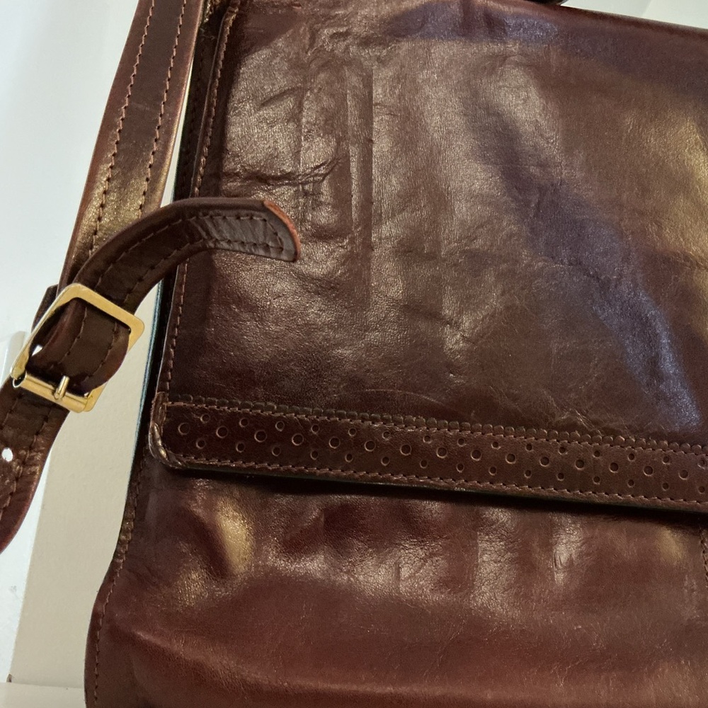 💎 Rare Vintage Renwick Oxblood Italian Leather Bag - Picture 14 of 16